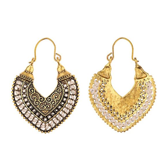 🌺Vintage Ethnic tribal crochet hoop Earring - Picture 9 of 16